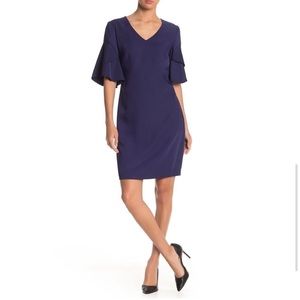TRINA TURK tulip sleeve shift dress